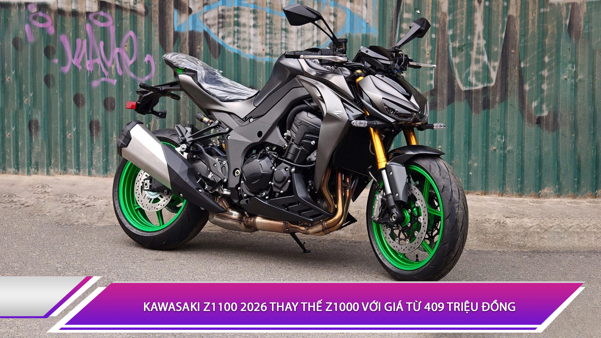 Kawasaki Z1100 2026 thay thế Z1000 với giá từ 409 triệu đồng